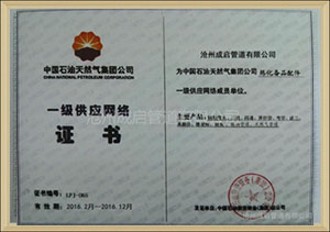 一級供應網絡證書