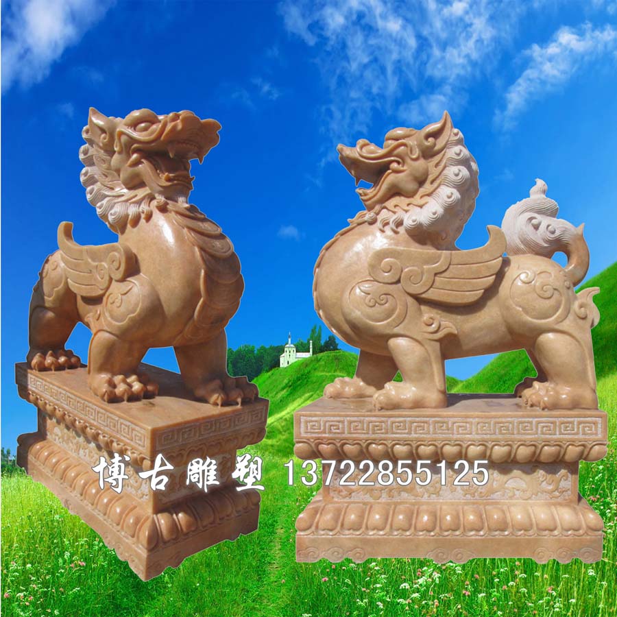 石雕貔貅 动物雕塑 门前镇宅装饰摆件