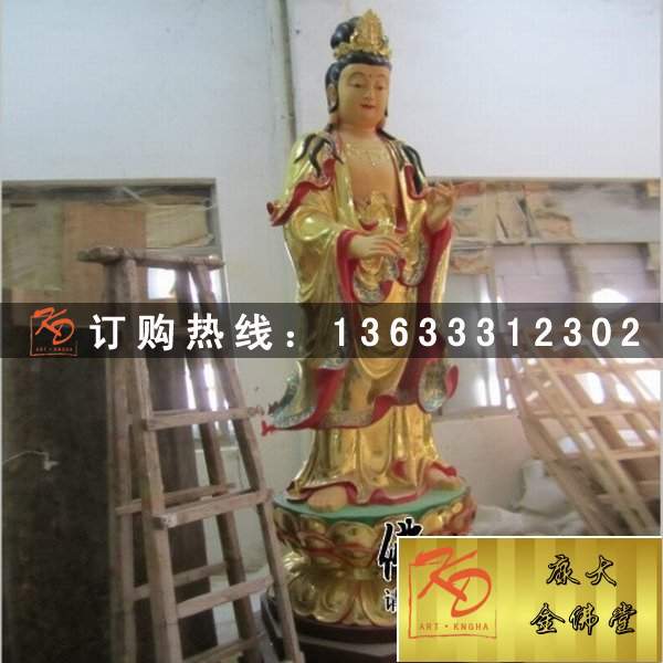 玻璃钢三宝佛，玻璃钢彩绘雕塑 (6).jpg