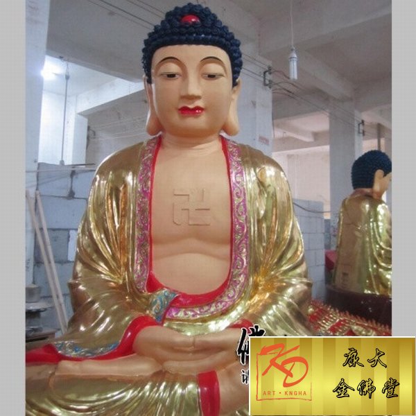玻璃钢三宝佛，玻璃钢彩绘雕塑 (8).jpg