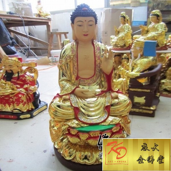玻璃钢三宝佛，玻璃钢彩绘雕塑 (12).jpg