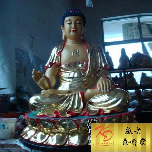 玻璃钢三宝佛，玻璃钢彩绘雕塑 (21).jpg