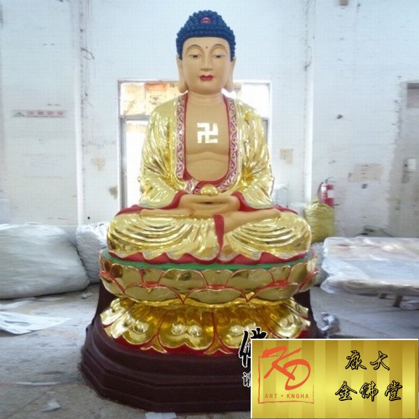 玻璃钢三宝佛，玻璃钢彩绘雕塑 (37).jpg