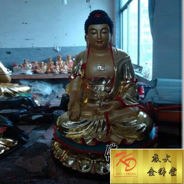 玻璃钢三宝佛，玻璃钢彩绘雕塑 (17).jpg