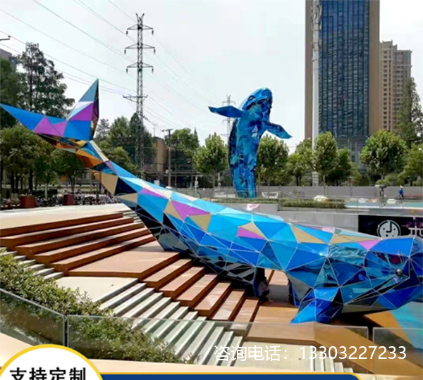 大型切面鲸鱼雕塑